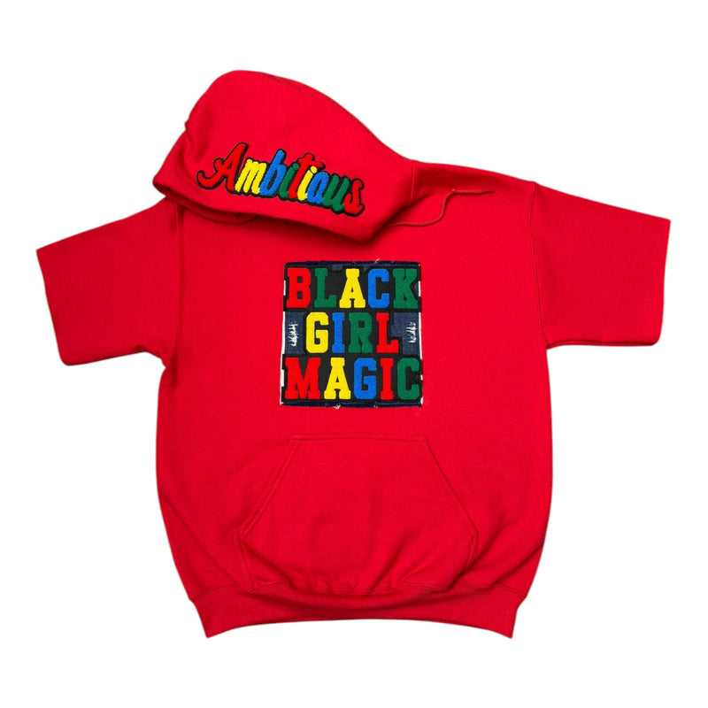 Remixed Black Girl Magic Short Sleeve Hoodie