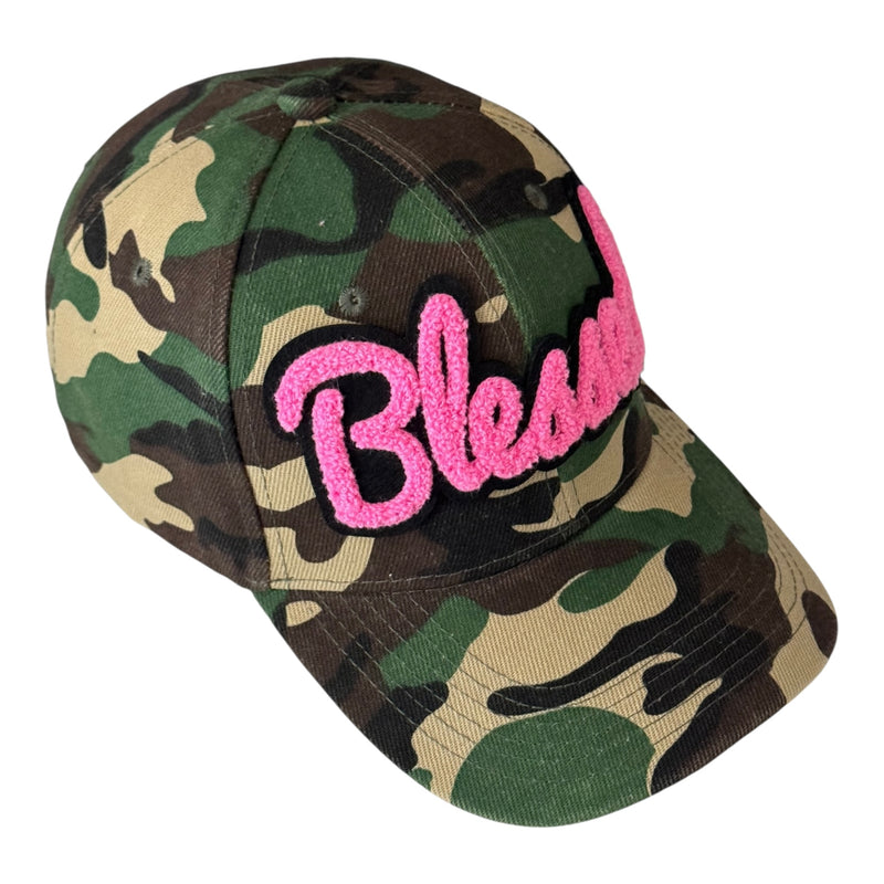 Blessed Camouflage Print Baseball Cap Pink for Stylish Look