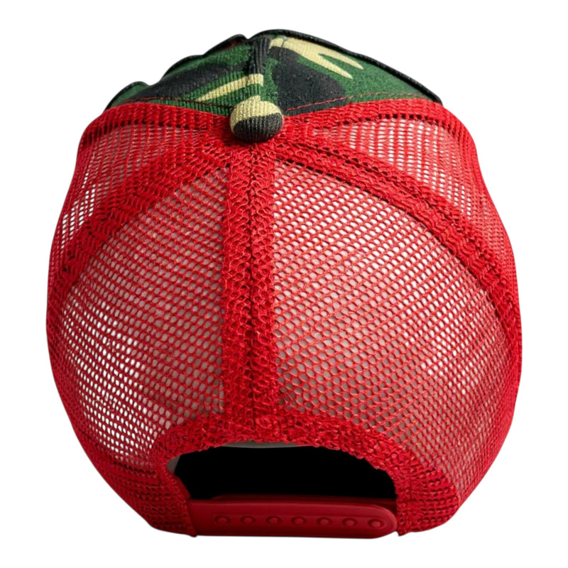 Pray Trucker Hat Camouflage Red Stylish Snapback Cap
