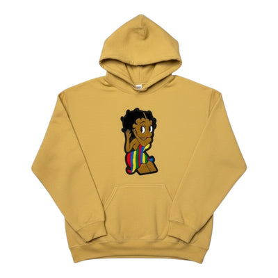 The Original Betty Hoodie Unisex Old Gold Multi