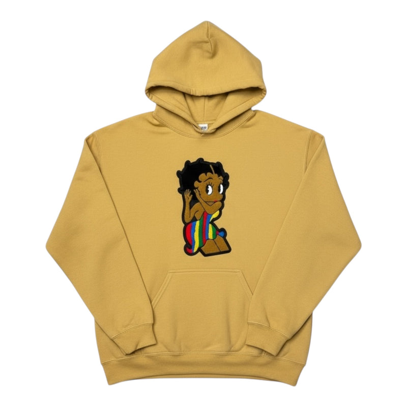 The Original Betty Hoodie Unisex Old Gold Multi