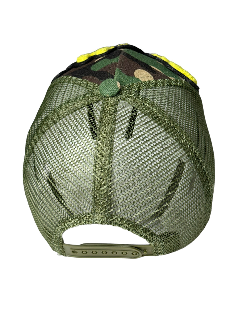 Pretty Hat With Mesh Back (Yellow/Camouflage)
