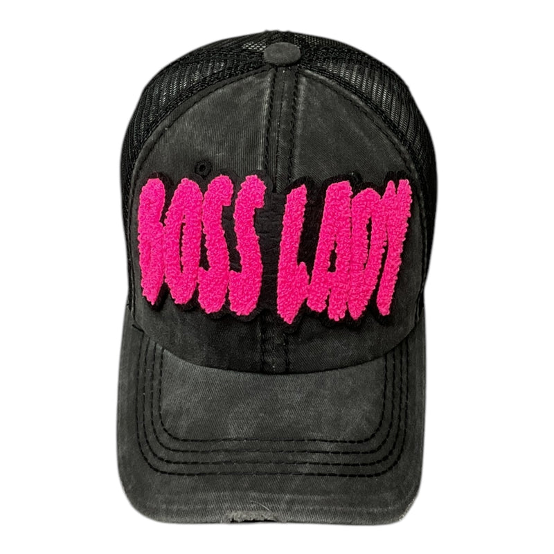 Boss Lady Trucker Hat (Hot Pink)