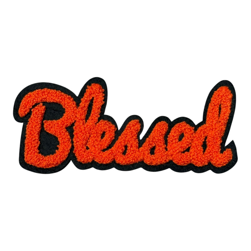 Chenille Blessed Patch (6 Inch) for Hats Sew-On (Excluded from the 70% off Promotion)