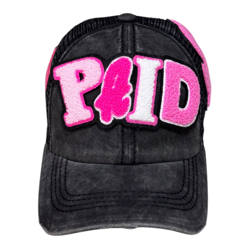 Remixed Paid Trucker Hat Hot Pink Multi Stylish Design