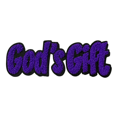 Chenille God’s Gift Patch (5.5 Inch) for Hats Sew-on (Excluded from the 70% off Promotion)