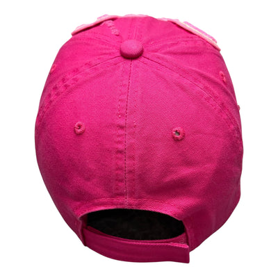 Pretty Iridescent Glitter Dad Hat Pink/Hot Pink Distressed Cotton Cap Limited Edition