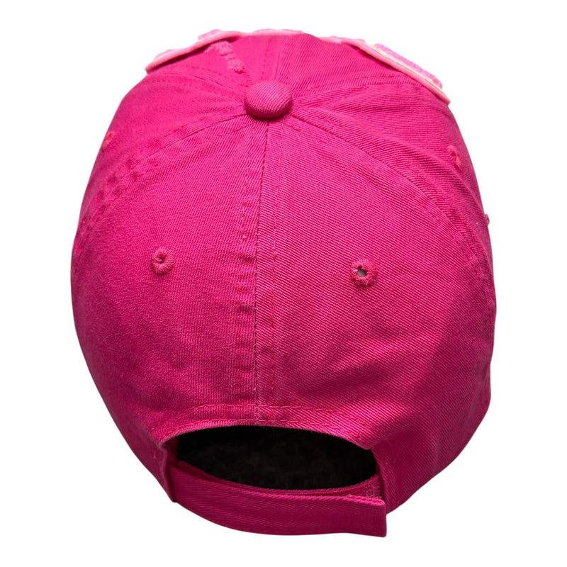 Pretty Iridescent Glitter Dad Hat Pink/Hot Pink Distressed Cotton Cap Limited Edition
