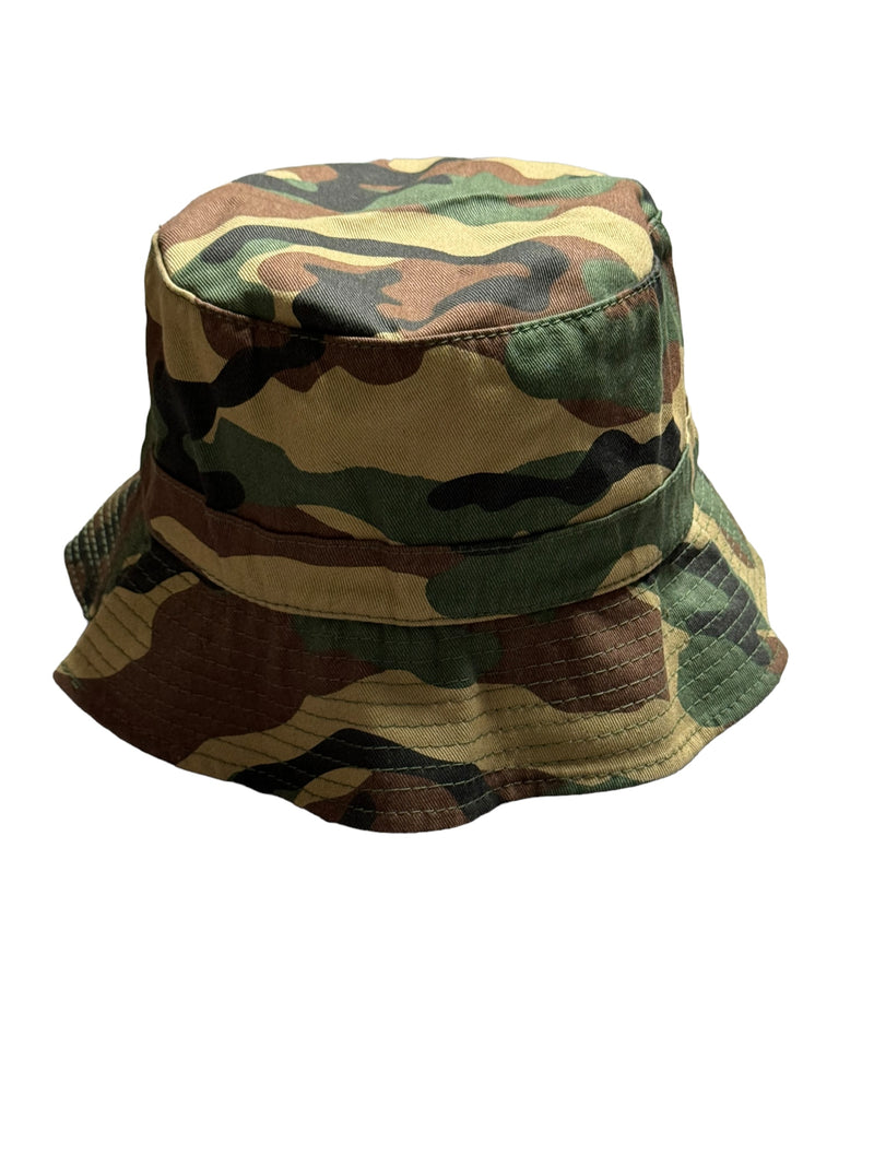 Camouflage Print Boss Lady Bucket Hat ( Hot Pink)