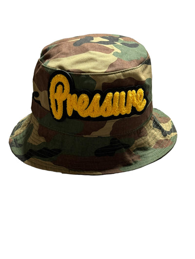 Camouflage Print Pressure Bucket Hat (Gold)