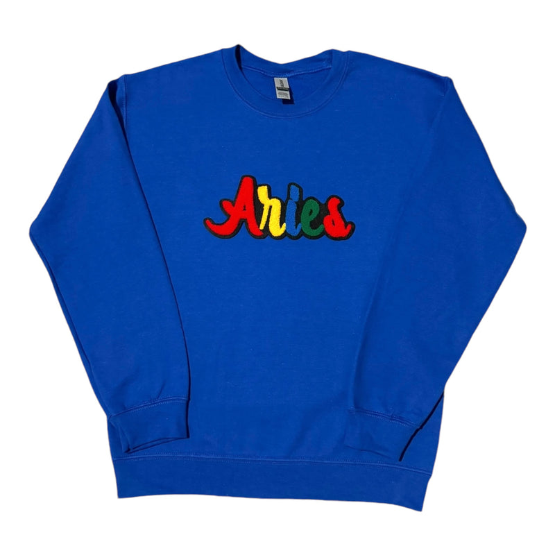 Aries Sweatshirt (Blue/Multi) Please Allow 2 Weeks For Processing