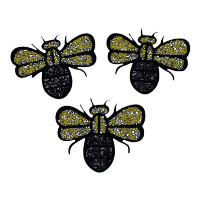 Rhinestone Bee Patch (3-Piece)