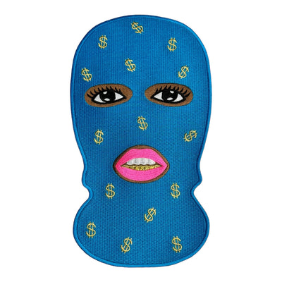 Black Girl With Ski Mask Patch ( 10 inch )