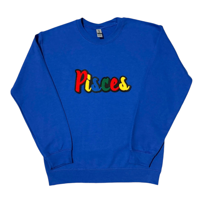 Pisces Sweatshirt (Blue/Multi) Please Allow 2 Weeks For Processing