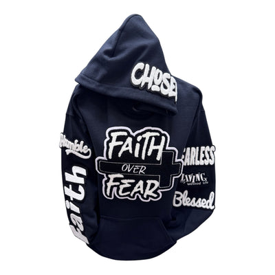 Faith Over Fear Hoodie (Black/White)