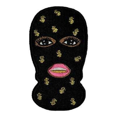 Black Girl With Ski Mask Patch ( 3 inch )