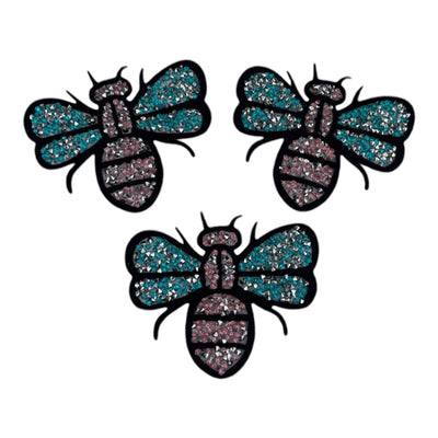 Rhinestone Bee Patch (3-Piece)