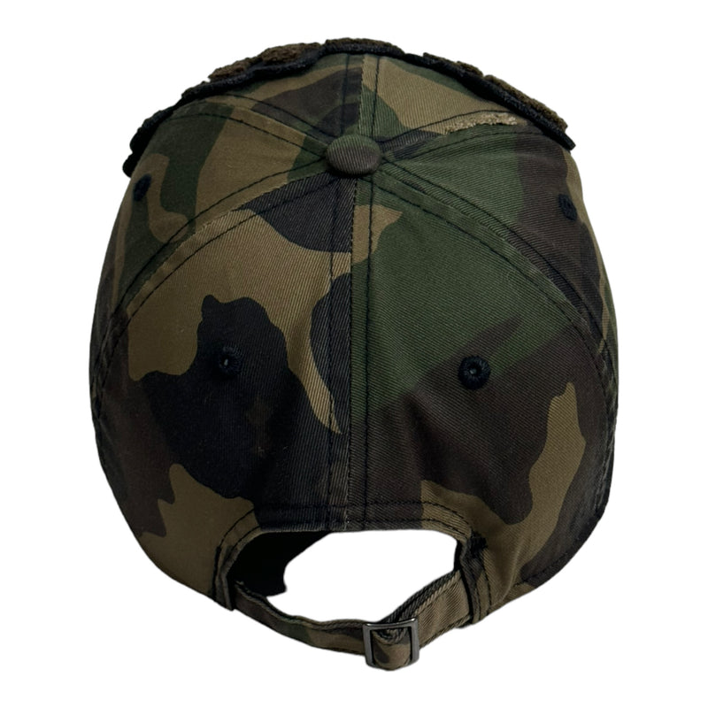 Pretty Hat, Camouflage Print Distressed Dad Hat (Brown)