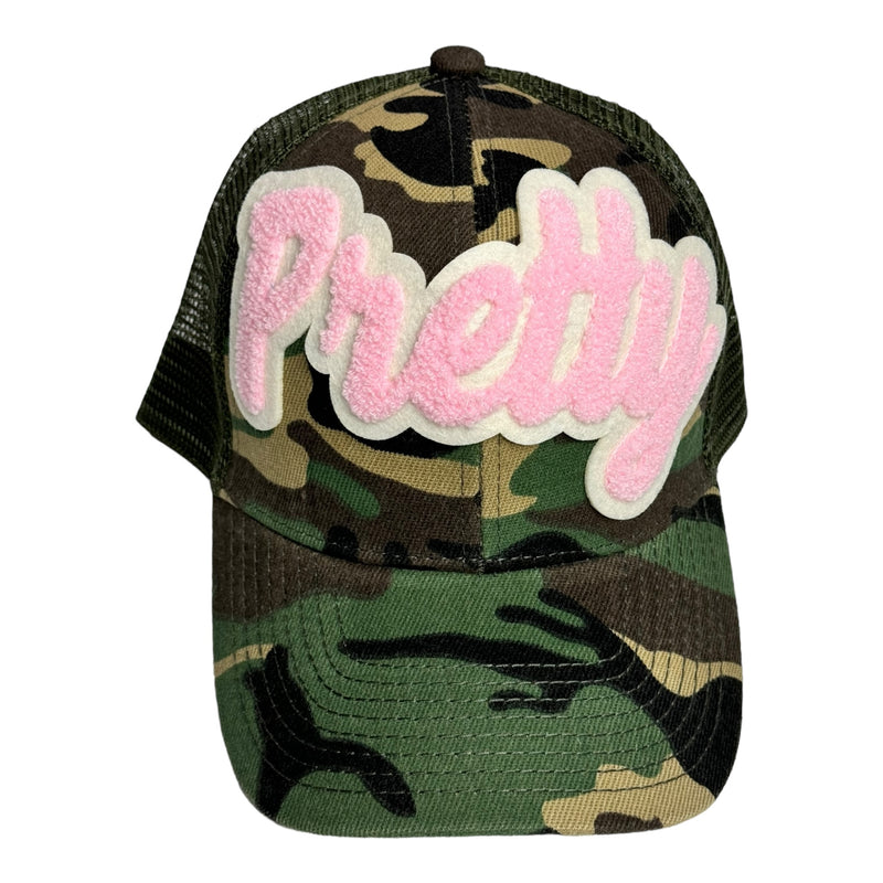 Pretty Trucker Hat With Mesh Back (Camouflage)