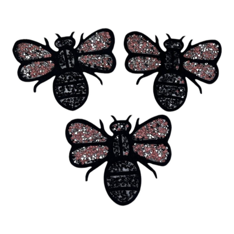 Rhinestone Bee Patch (3-Piece)