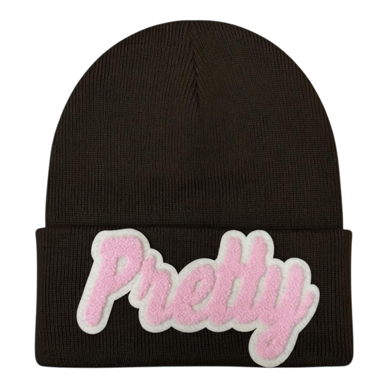 Pretty Beanie in Pink Cream Brown