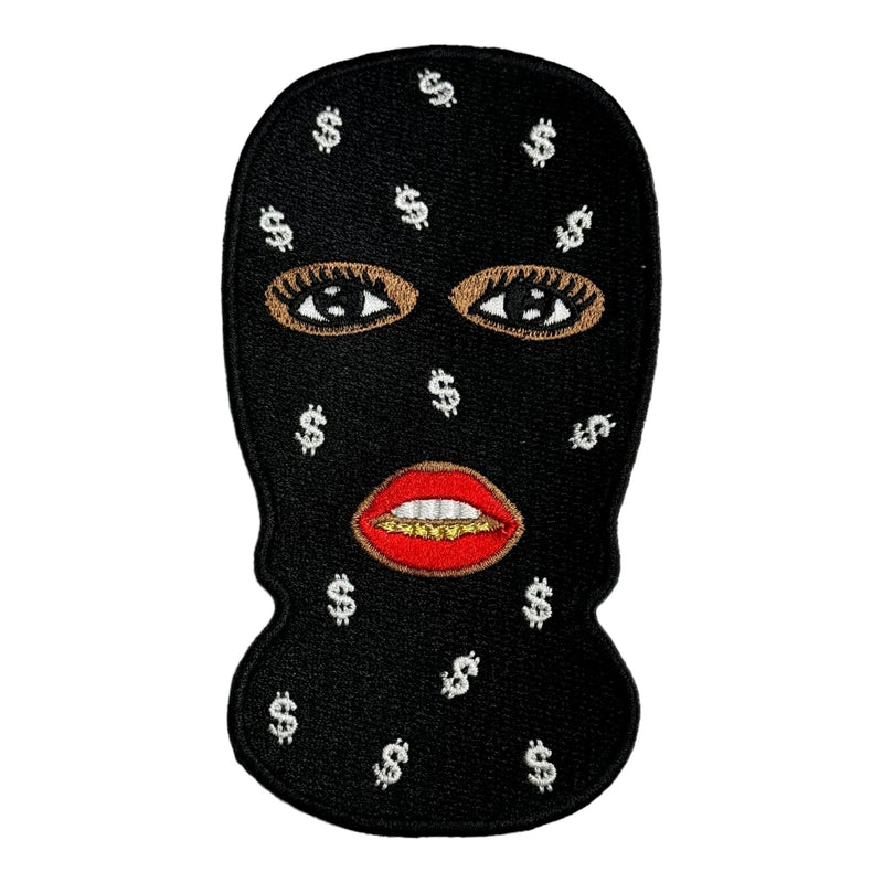 Black Girl With Ski Mask Patch ( 5 inch )