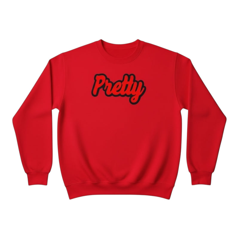 Pretty Sweatshirt (Red/Black) Unisex