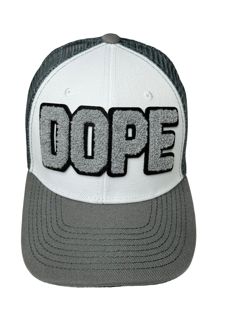 Dope Trucker Hat (Gray/White)