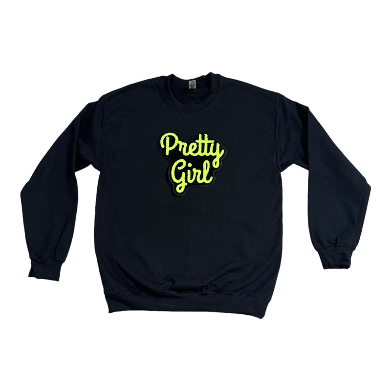 Customized Pretty Girl Sweatshirt (Neon Yellow) - Please Allow 2 Weeks for Processing