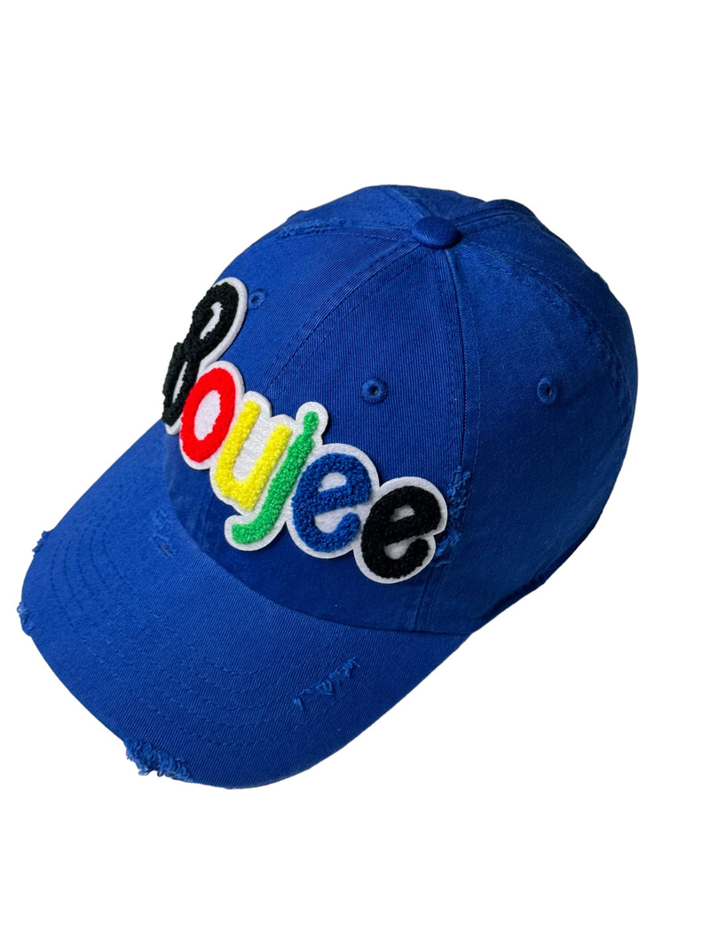 Customized Boujee Distressed Dat Hat (Royal Blue)