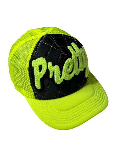 Pretty Hat, Quilted/Foam Trucker Hat (Neon Yellow)