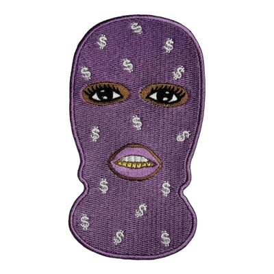 Black Girl With Ski Mask Patch ( 5 inch )