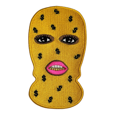 Black Girl With Ski Mask Patch ( 5 inch )