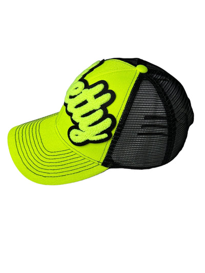 Pretty Trucker Hat with Mesh Back (Neon Yellow)