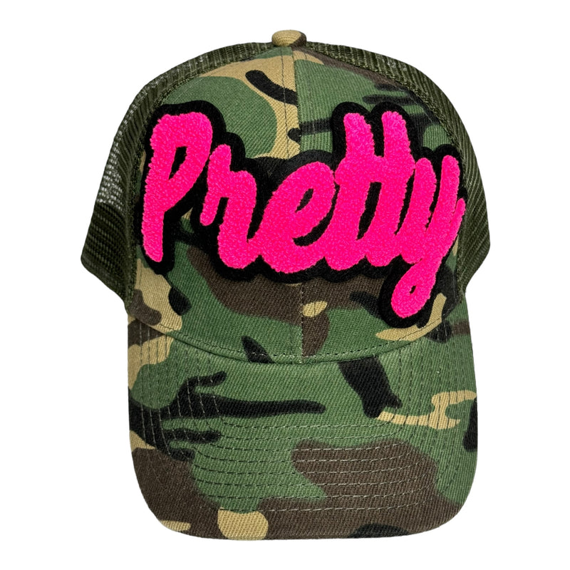 Pretty Trucker Hat With Mesh Back (Camouflage)