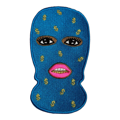 Black Girl With Ski Mask Patch ( 5 inch )