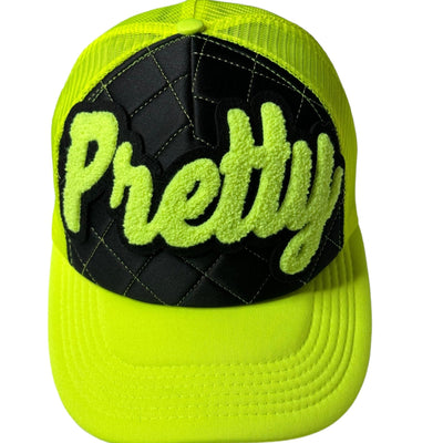Pretty Hat, Quilted/Foam Trucker Hat (Neon Yellow) Reanna’s Closet 2