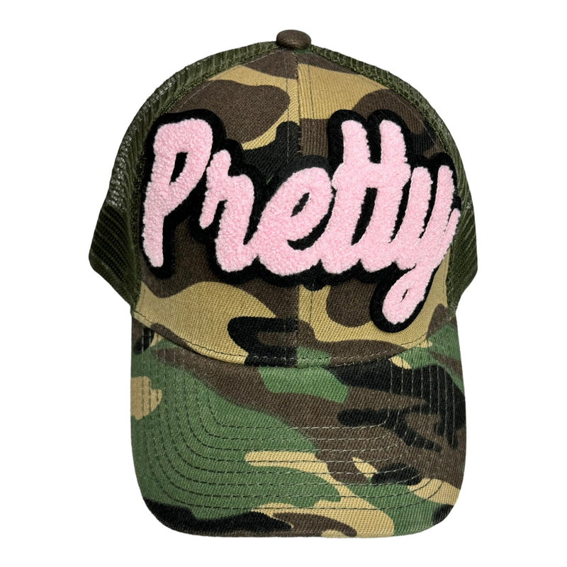 Pretty Trucker Hat With Mesh Back (Camouflage)