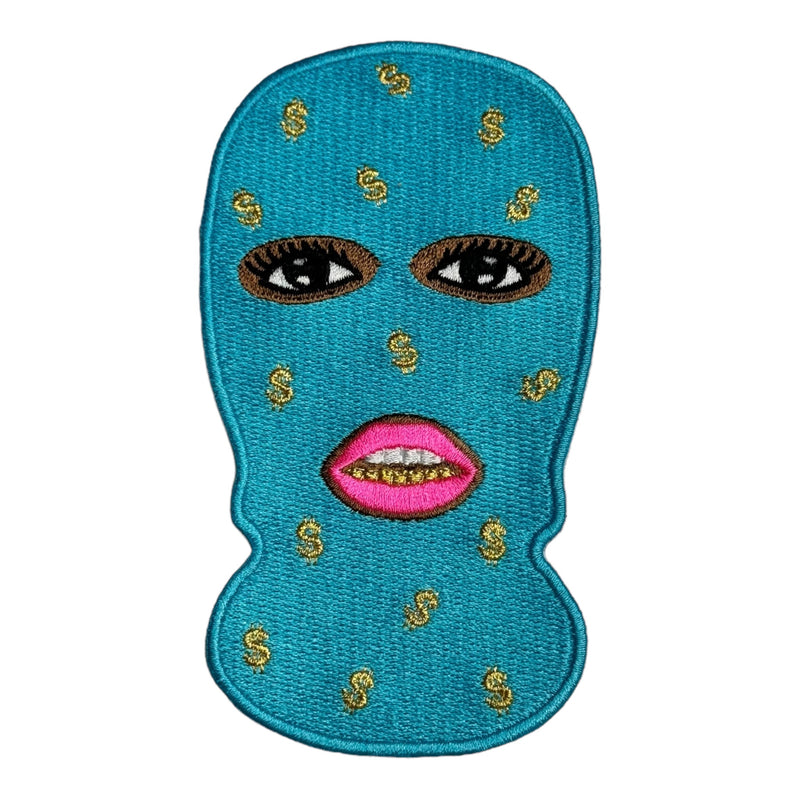 Black Girl With Ski Mask Patch ( 5 inch )