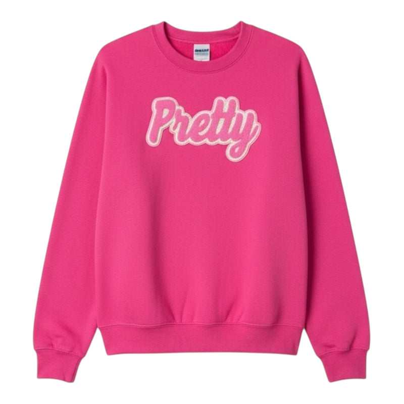 Pretty Sweatshirt Pink Iridescent Glitter Unisex Limited Edition
