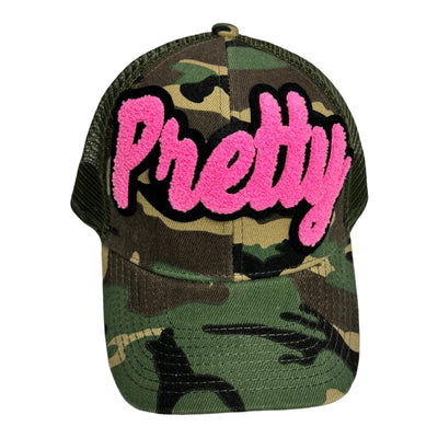 Pretty Trucker Hat With Mesh Back (Camouflage)