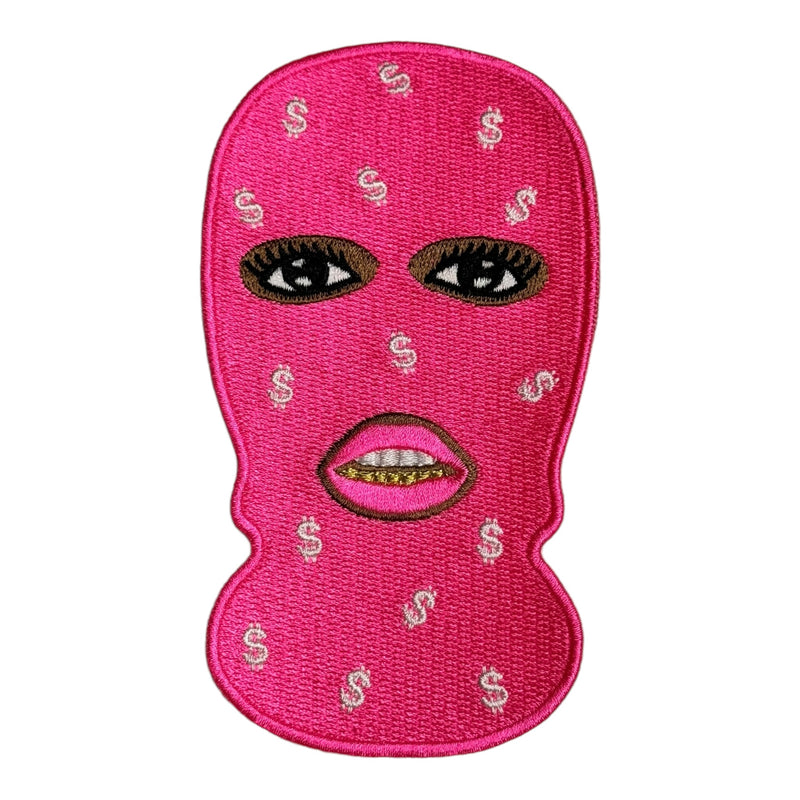 Black Girl With Ski Mask Patch ( 5 inch )