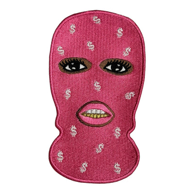 Black Girl With Ski Mask Patch ( 5 inch )