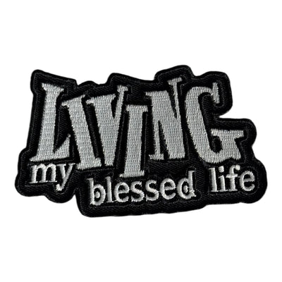 Living My Blessed Life Patch (4 Inch) Iron-On Embroidered (Excluded from 70% off Promotion)