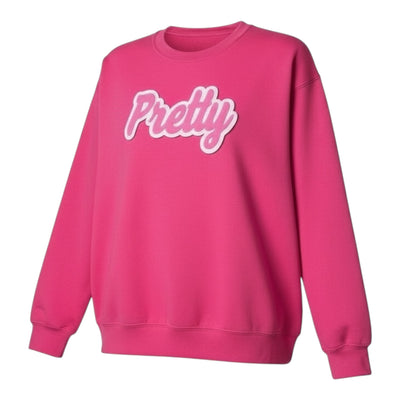 Pretty Sweatshirt Pink Iridescent Glitter Unisex Limited Edition