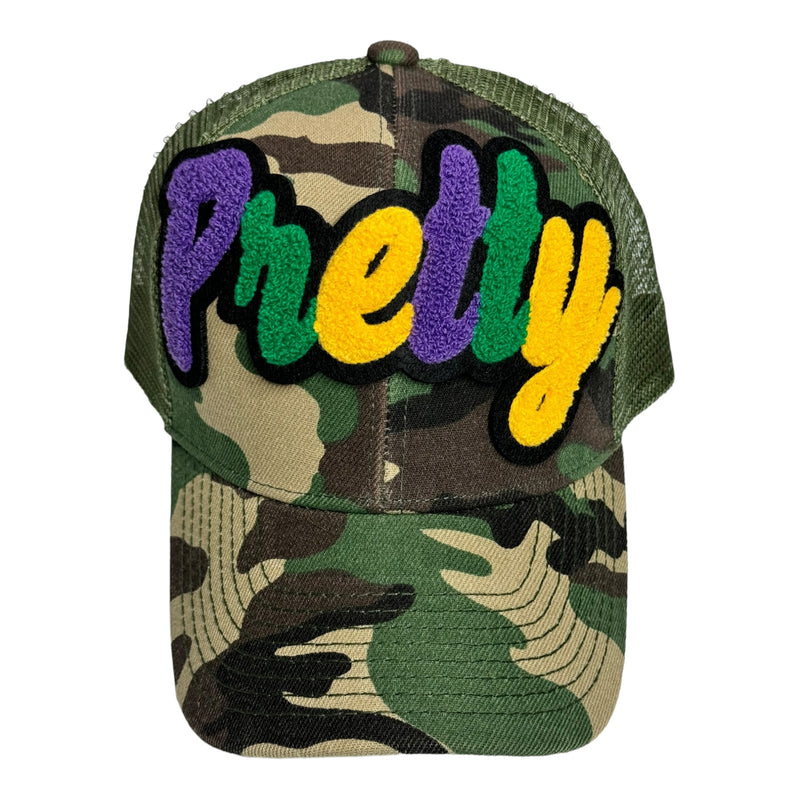 Pretty Trucker Hat With Mesh Back (Camouflage)