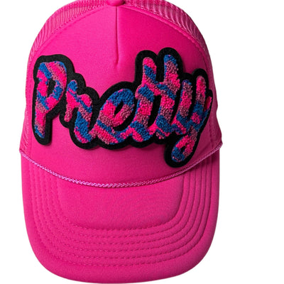 Customized Pretty Hat, Foam Trucker Hat (Fuchsia/Multi) Reanna’s Closet 2