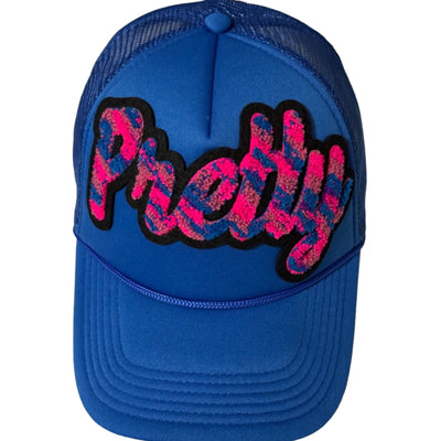 Customized Pretty Foam Trucker Hat (Royal Blue/Multi) Reanna’s Closet 2