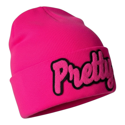 Pretty Beanie in Hot Pink Neon Pink Glo