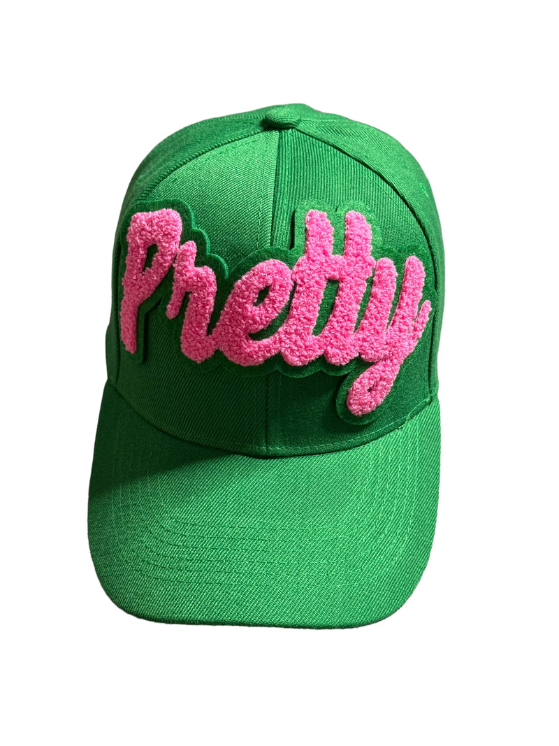 Pretty Baseball Cap (Green/Pink)